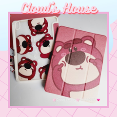 Case Ốp Bao da iPad Gấu dâu Lotso iPad 9.7/10.2/10.9/11inch