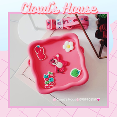 TÚI ĐEO CHÉO Silicone Gấu Dâu Lotso Form Vuông Chính hãng