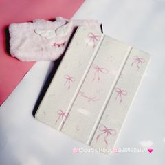 Case Ốp Bao da iPad Nơ Hồng Tiểu Thư Beautiful Lưng Gương iPad 9.7/10/10.2/10.5/10.9/11/12.9inch
