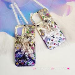 Case Ốp điện thoại iPhone LV ombre hai màu ánh xà cừ iPhone 11/12/13/14/15/Pro/Promax
