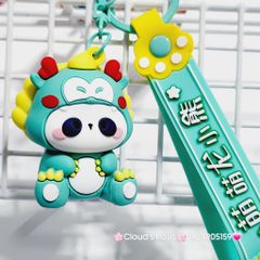 Móc Khóa Gấu Trúc Panda Cosplay Lân Rồng TẾT