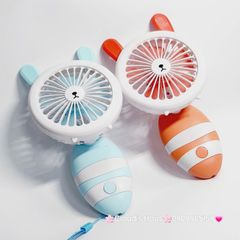 Quạt Cầm Tay Mini Thân Sọc Tai Gấu Tai Thỏ Tai Mèo
