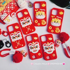 Case Ốp điện thoại iPhone Su dẻo Lân Vàng kèm Popsocket iPhone 11/12/13/14/15/Pro/Promax - TẾT