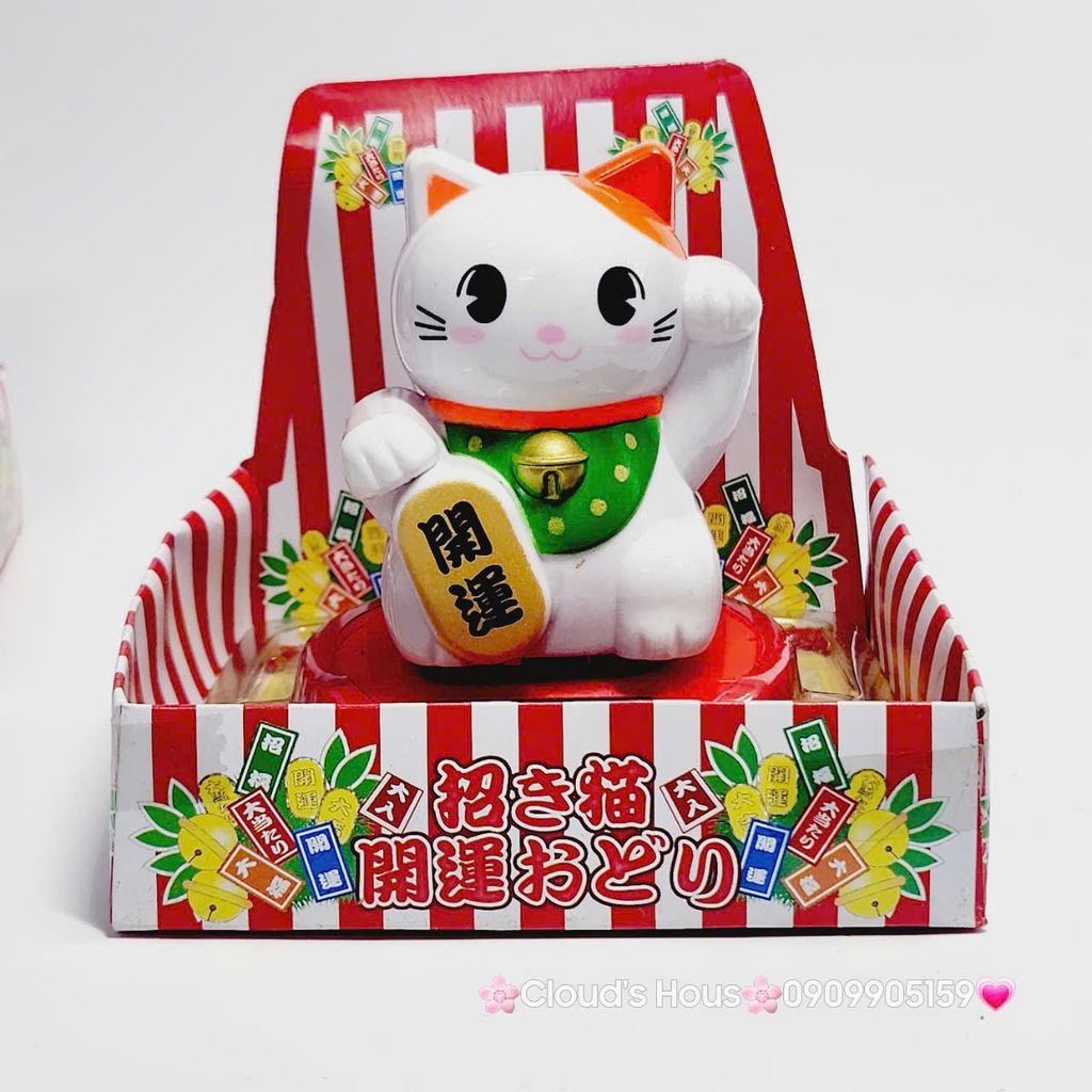 MÈO THẦN TÀI Đeo Yếm Có Chuông - Mèo May Mắn - TẾT