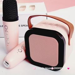 Loa Karaoke Kèm 2 Micro Bluetooth Mini K12 10W