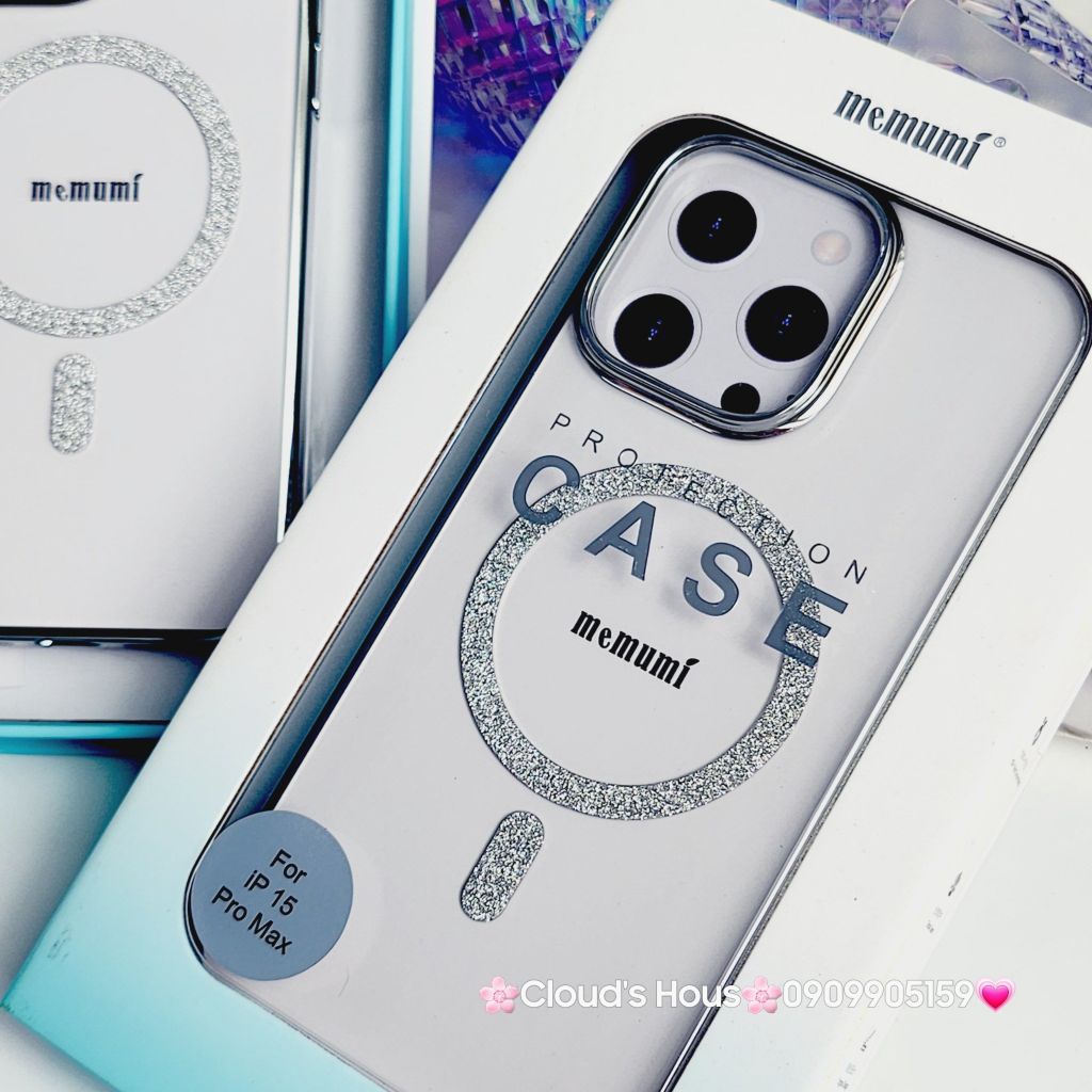 Case Ốp điện thoại iPhone Trong Magsafe Kim tuyến Bling Bling Memumi iPhone 15/16/Promax