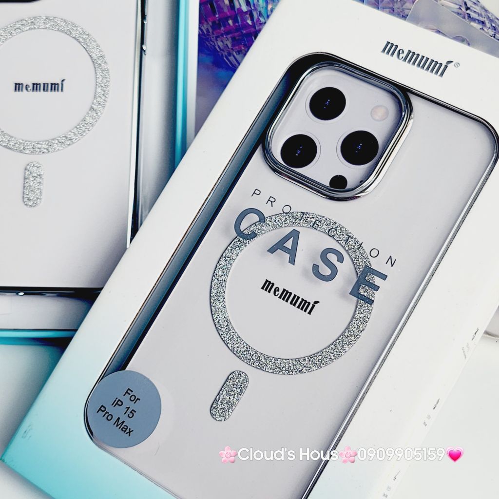 Case Ốp điện thoại iPhone Trong Magsafe Kim tuyến Bling Bling Memumi iPhone 15/16/Promax