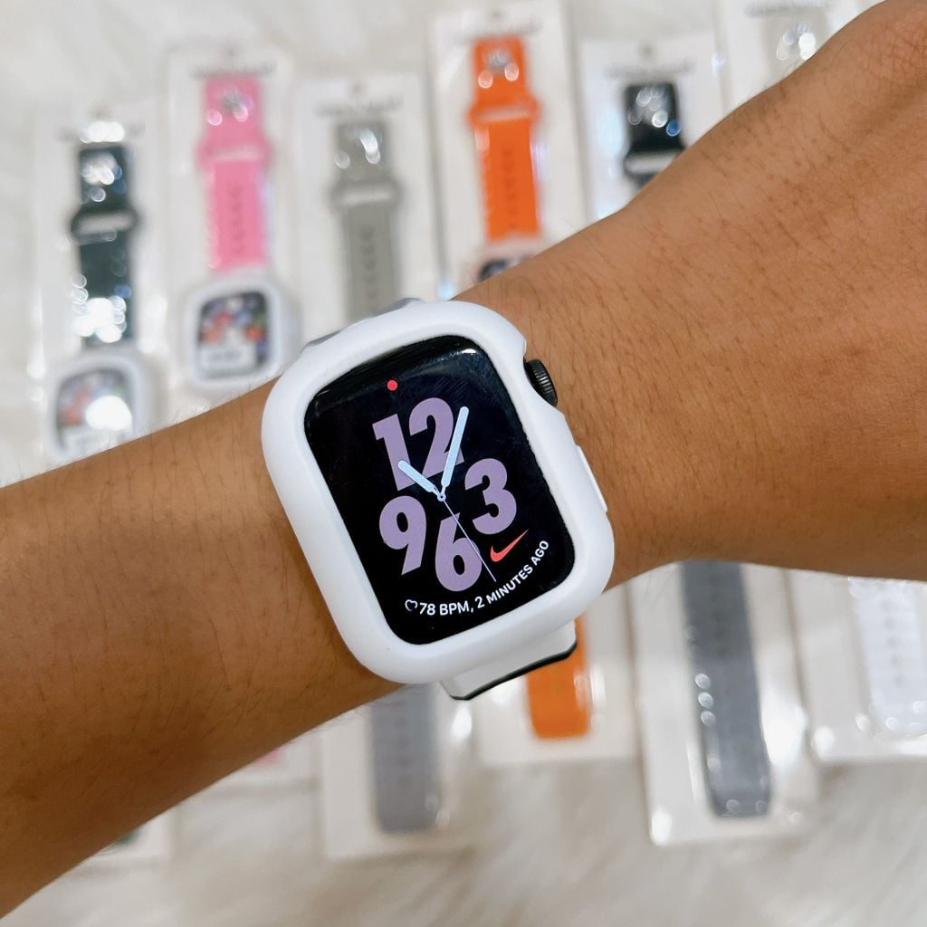 APPLE WATCH - DÂY SILICONE CHỐNG BẨN + KHUNG BẢO VỆ NGUYÊN KHỐI