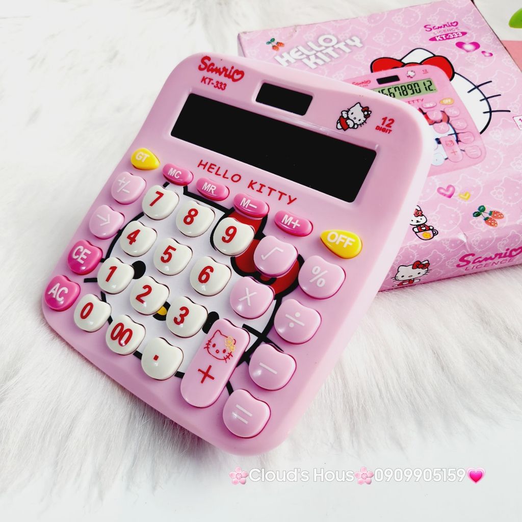 Máy Tính Hello Kitty Hồng Mini Nhỏ Gọn KT-333