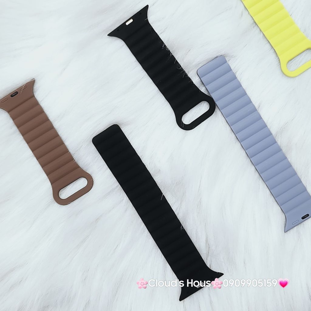 Dây Apple Watch Silicone Basic Chống bẩn Hai màu có nam châm siêu xịn