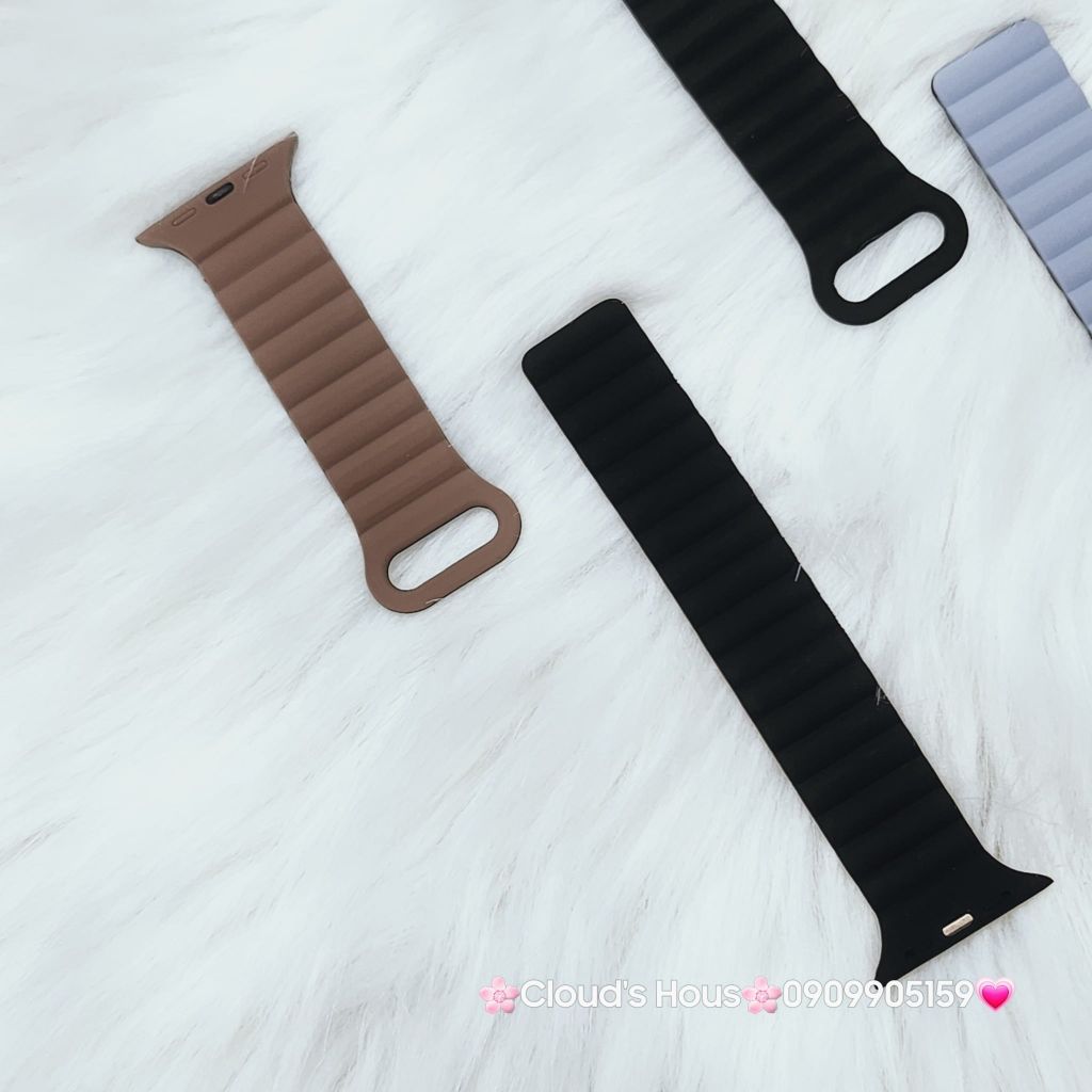 Dây Apple Watch Silicone Basic Chống bẩn Hai màu có nam châm siêu xịn