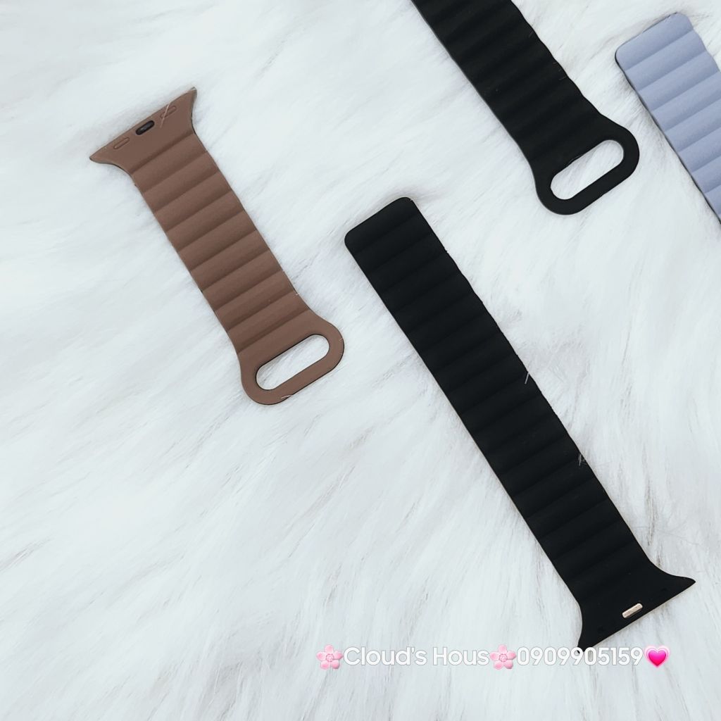 Dây Apple Watch Silicone Basic Chống bẩn Hai màu có nam châm siêu xịn