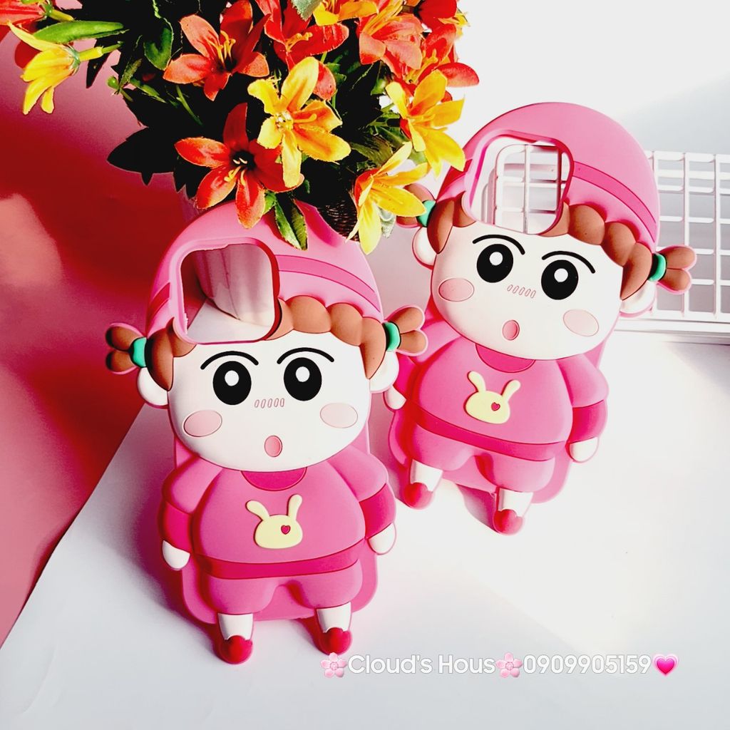 Case Ốp điện thoại iPhone Su dẻo Cô Bé Bút Chì Đồ Hồng iPhone 6P/7P/8P/X/Xs/XSMax/11/12/13/14/15/Pro/Promax