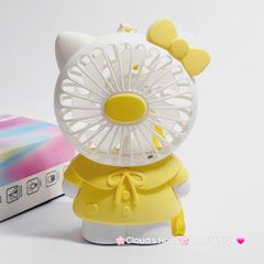 Mini Fan - Quạt Cầm Tay Hello Kitty Mặc Váy siêu kute
