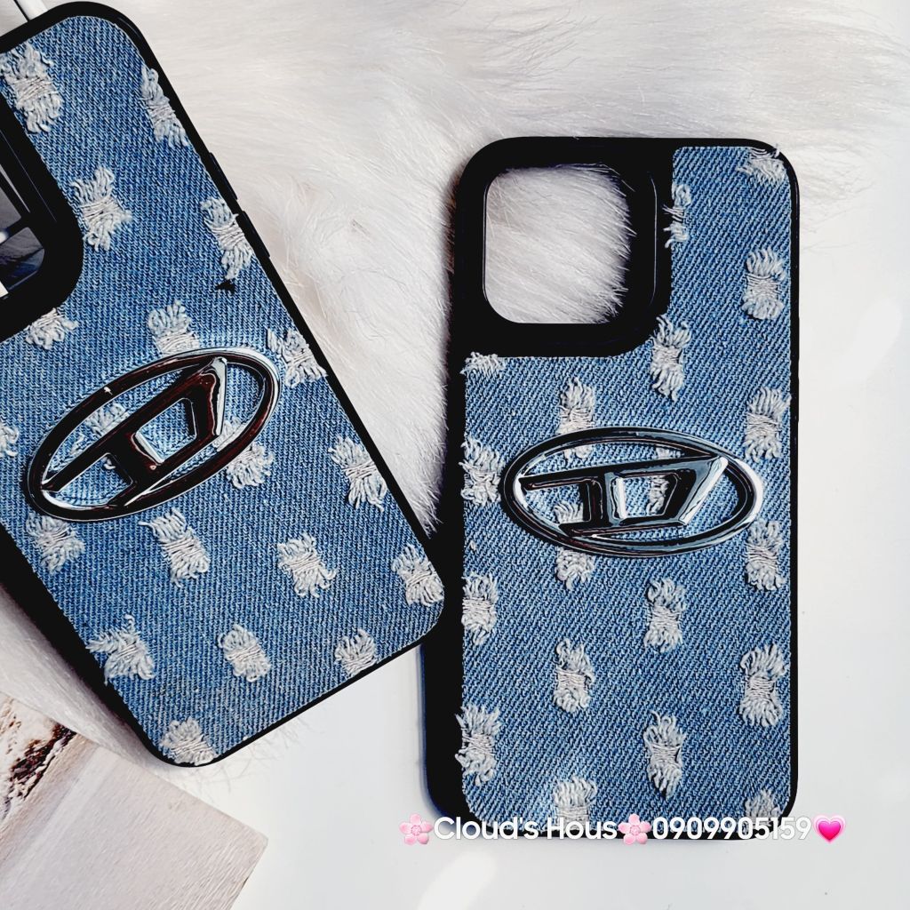 Case Ốp điện thoại iPhone Jeans Diesel Logo chữ D cá tính iPhone 7+/8+/X/Xs/XSMax/11/12/13/14/15/Pro/Promax