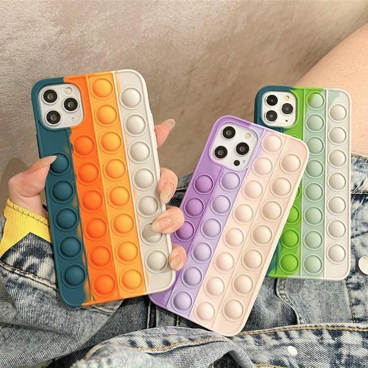 Case Ốp điện thoại iPhone Su dẻo Pop It Color iPhone 7+/XSM/11/12/Pro/Promax