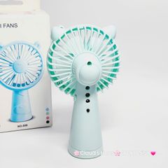 Mini Fan - Quạt Cầm Tay - Để Bàn Tai Mèo Màu Trơn Nhiều Màu