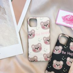 Case ốp điện thoại iPhone Gấu Be happy bóng gợn sóng