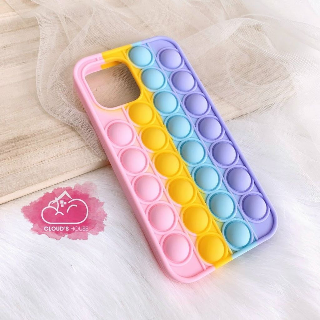 Case Ốp điện thoại iPhone Su dẻo Pop It Color iPhone 7+/XSM/11/12/Pro/Promax