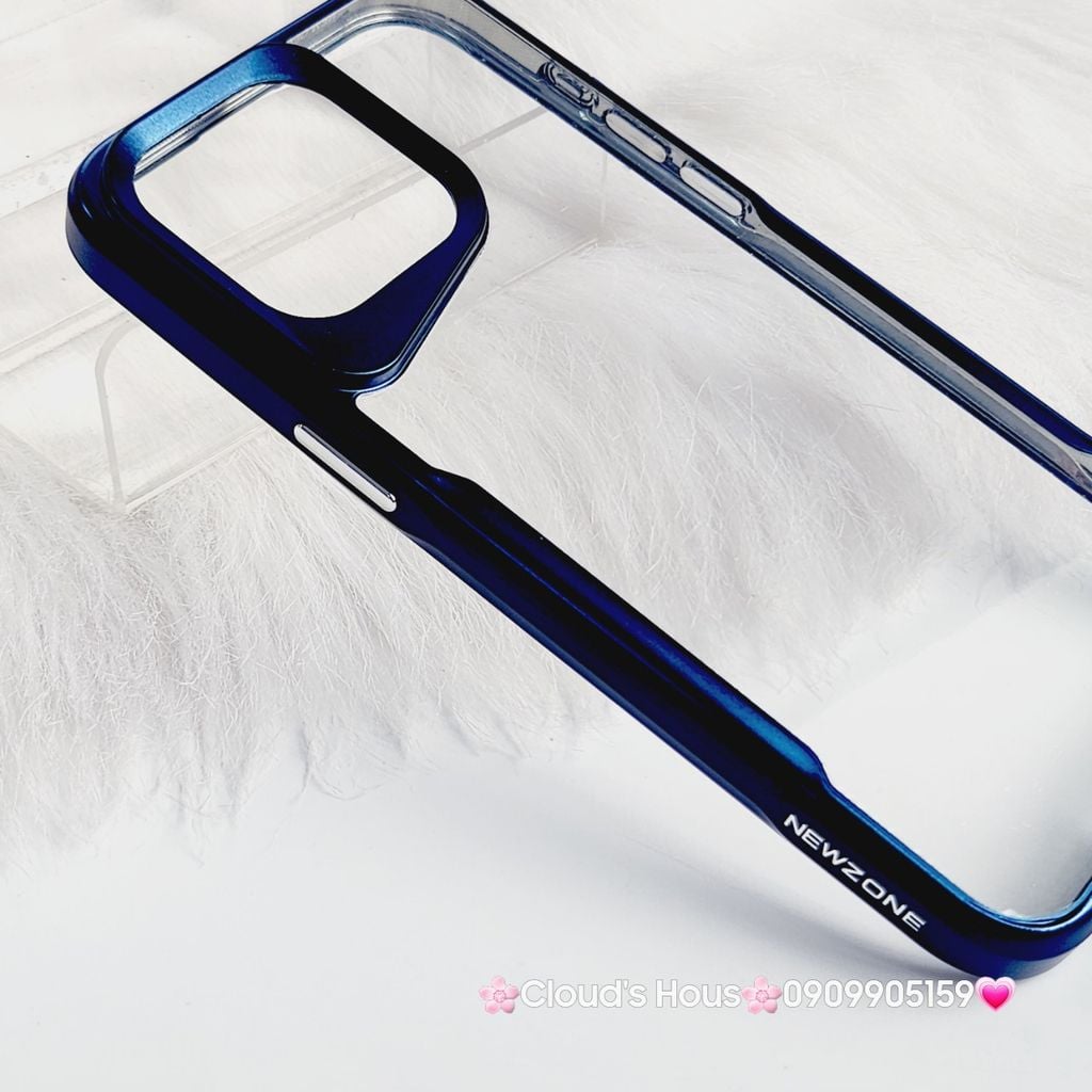 Case Ốp điện thoại iPhone Bolema Trong Nhám Viền Màu iPhone 13/14/15/Pro/Promax ( trong không vàng)