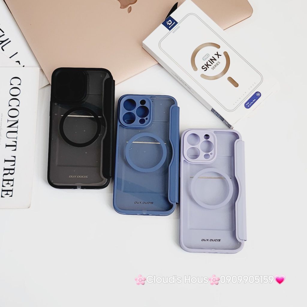 Case Ốp điện thoại iPhone Bao da Skin X Magsafe iPhone 11/12/13/14/15/Plus/Pro/Promax