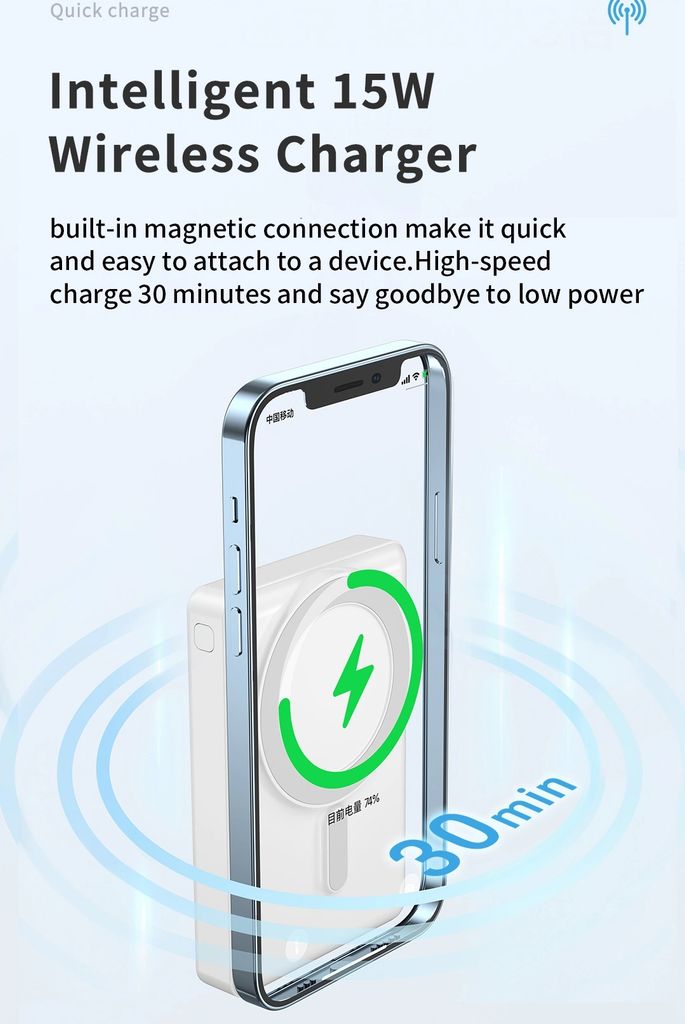 POWERBANK - SẠC dự phòng Magsafe WiWU JC-20 Magnetic Wireless 10000 mah