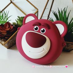 TÚI ĐEO CHÉO SILICONE GẤU DÂU LOTSO Màu đậm Chính Hãng Disney