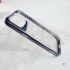 Case Ốp điện thoại iPhone Bolema Trong Nhám Viền Màu iPhone 13/14/15/Pro/Promax ( trong không vàng)