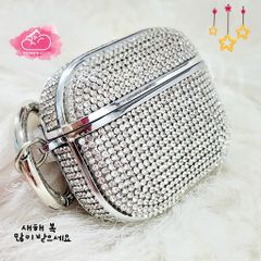 Cover Case Vỏ bảo vệ Airpod Đính đá Trắng sang chảnh Airpod 1/2/3/Pro/Pro2