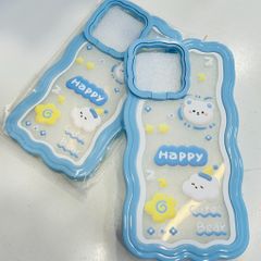 Case Ốp điện thoại iPhone Chống Dựng Viền Gợn Sóng Trong Kute iPhone 12/13/Pro/Promax