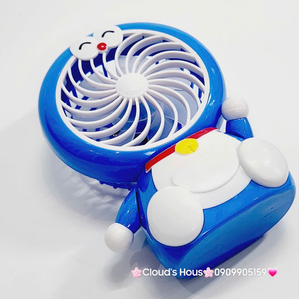 Mini Fan - Quạt Cầm Tay - Để Bàn Doraemon Mập Ngồi
