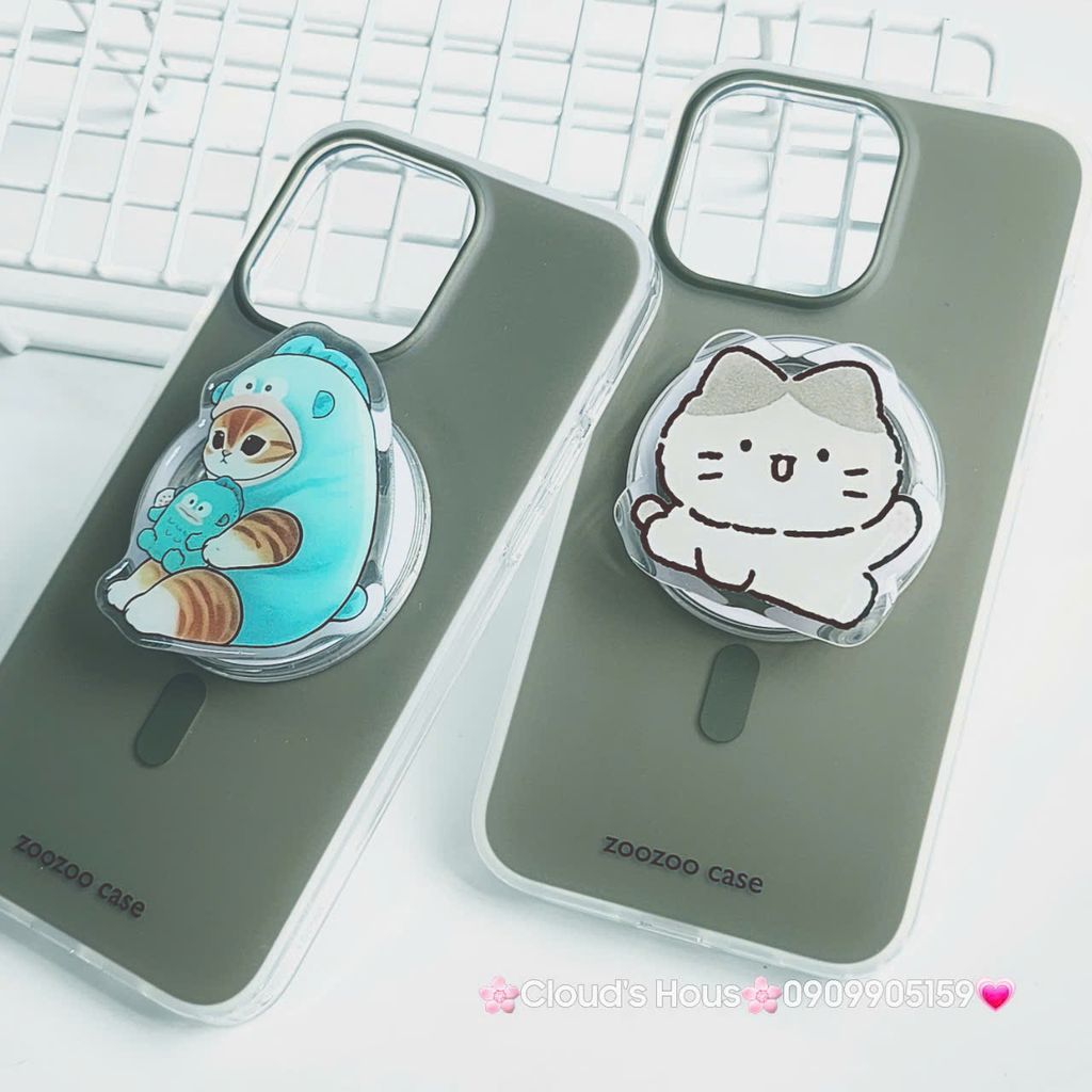 Case Ốp điện thoại iPhone Trong Nhám Magsafe Xanh rêu Zoozoo Case iPhone 12/13/14/15/Pro/Promax
