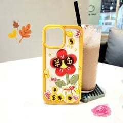 Case Ốp điện thoại iPhone SU DẺO Hoa đồng tiền icon nổi iPhone 11/12/13/14/Plus/Pro/Promax - TẾT