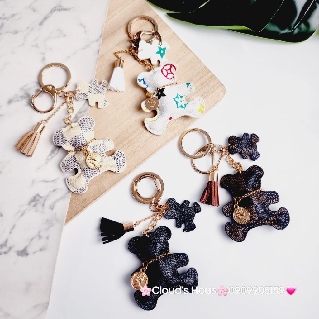 Móc Khóa Gấu Da LV Sang Chảnh