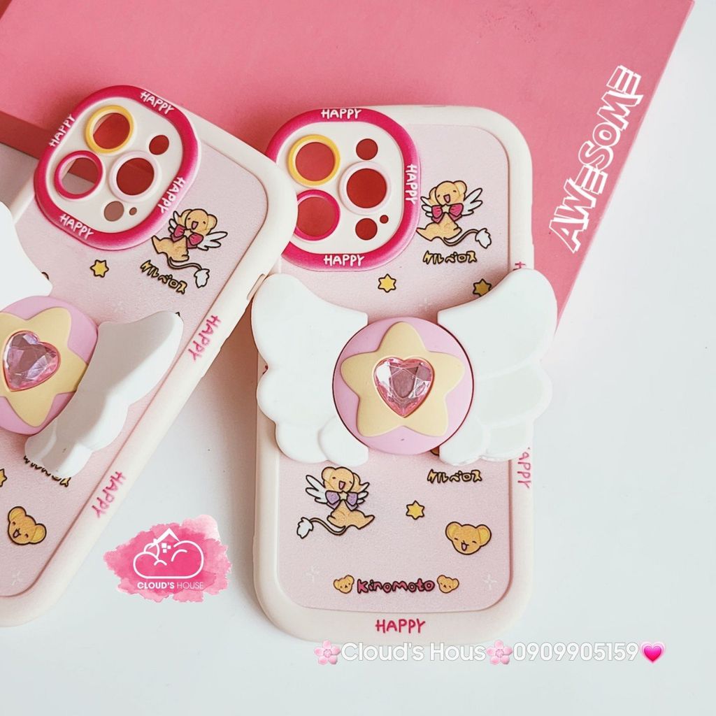 Case Ốp điện thoại iPhone Sakura Thủ Lĩnh Thẻ Bài Kero Kèm Popsocket iPhone 7Plus/8Plus/X/Xs/XSMax/11/12/13/14/15/Pro/Promax