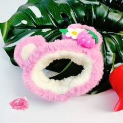 Băng đô make up Gấu hồng Lotso fruit strawberry