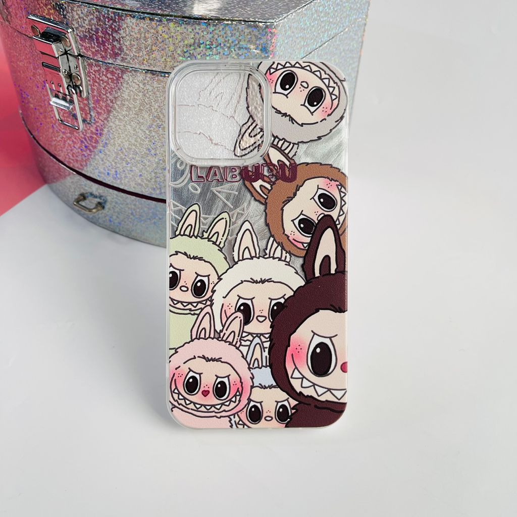 Case Ốp điện thoại iPhone Labubu Version 1 Ánh Lông Vũ Bạc Hologram iPhone 7+/8+/X/XSM/11/12/13/14/15/Plus/Pro/Promax