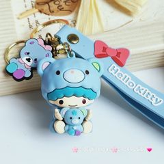 Móc Khóa Tình Mẫu Tử Đầu Xù Hello Kitty