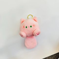 Móc Khóa Gấu Bông Mèo Bông Dễ Thương Squeaker Có Tiếng