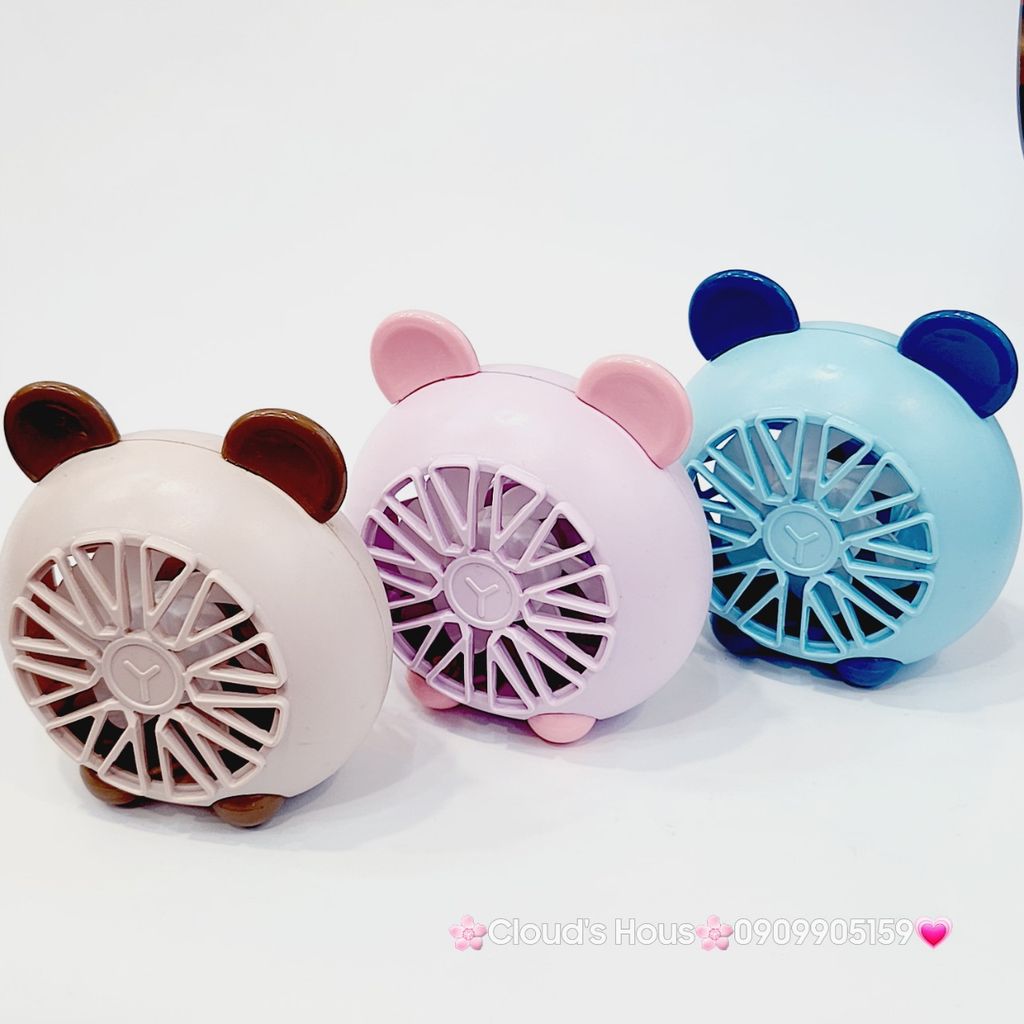 Mini Fan - Quạt Tai Thỏ và Gấu để bàn siêu mini