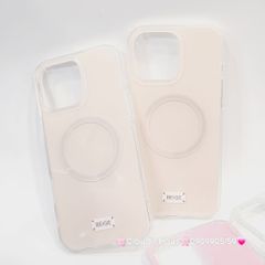 Case Ốp điện thoại iPhone Trong Crytal Magsafe Màu Beige Pastel Case iPhone 12/13/14/15/16/Pro/Promax