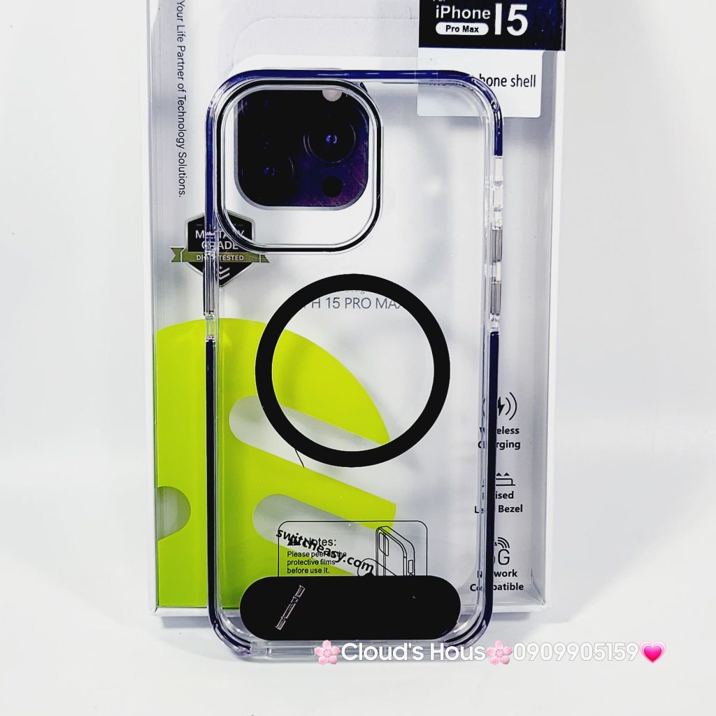 Case Ốp điện thoại iPhone SwitchEasy Trong Magsafe Chống dựng iPhone 16/Pro/Promax