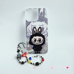 Case Ốp điện thoại iPhone Cool Labubu Mặc Hoodie Ánh Lông Vũ Bạc Hologram iPhone 7+/8+/X/XSM/11/12/13/14/15/Plus/Pro/Promax