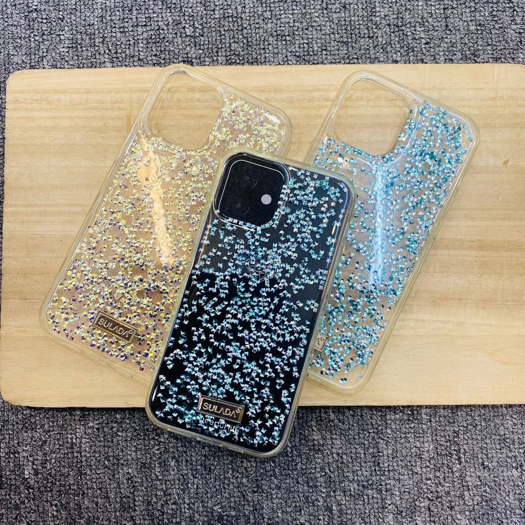 Case Ốp điện thoại iPhone Sulada Trong Bling ling nhũ kim tuyến