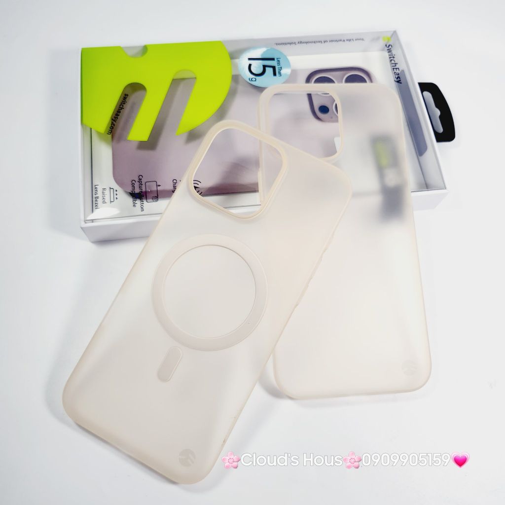 Case Ốp điện thoại iPhone Switcheasy Ultra Slim Nhám Lụa Siêu Mỏng Magsafe 0.35mm 16/Plus/Pro/Promax