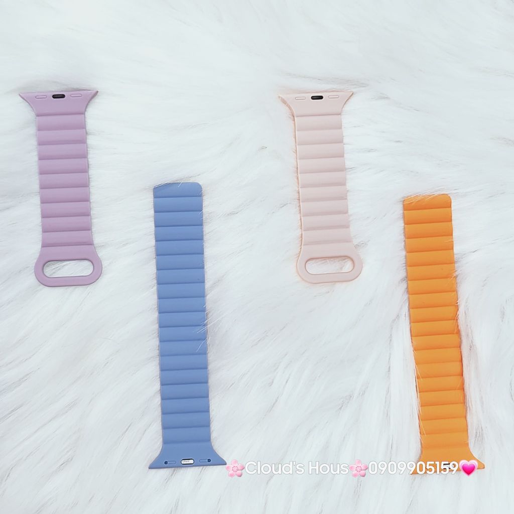 Dây Apple Watch Silicone Basic Chống bẩn Hai màu có nam châm siêu xịn