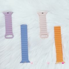 Dây Apple Watch Silicone Basic Chống bẩn Hai màu có nam châm siêu xịn