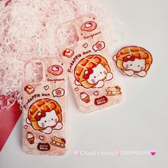 Case Ốp điện thoại iPhone Magsafe Mèo Hello Kitty Bread Pineapple bun Kèm Popsocket Nam Châm iPhone 11/12/13/14/15/Pro/Promax