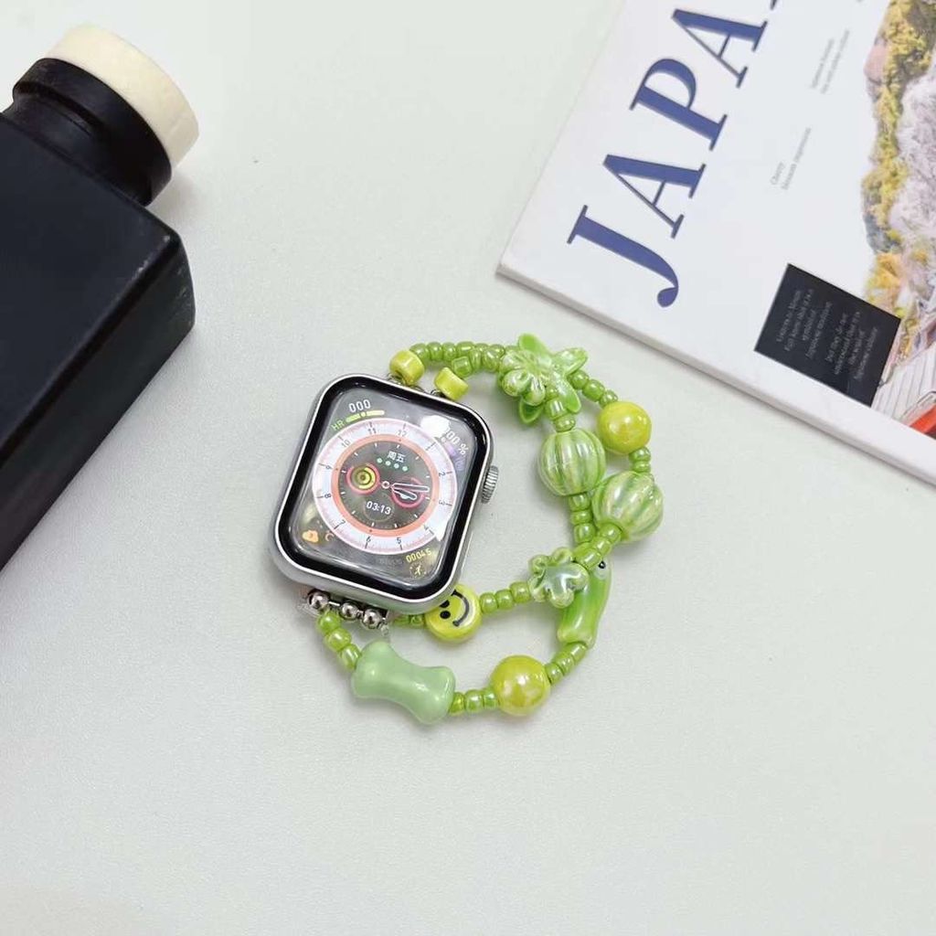 Dây Apple Watch Pandora Charm hoa lá sặc sỡ dễ thương