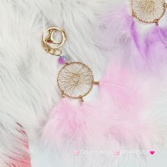 Móc khóa vòng DreamCatcher lông vũ